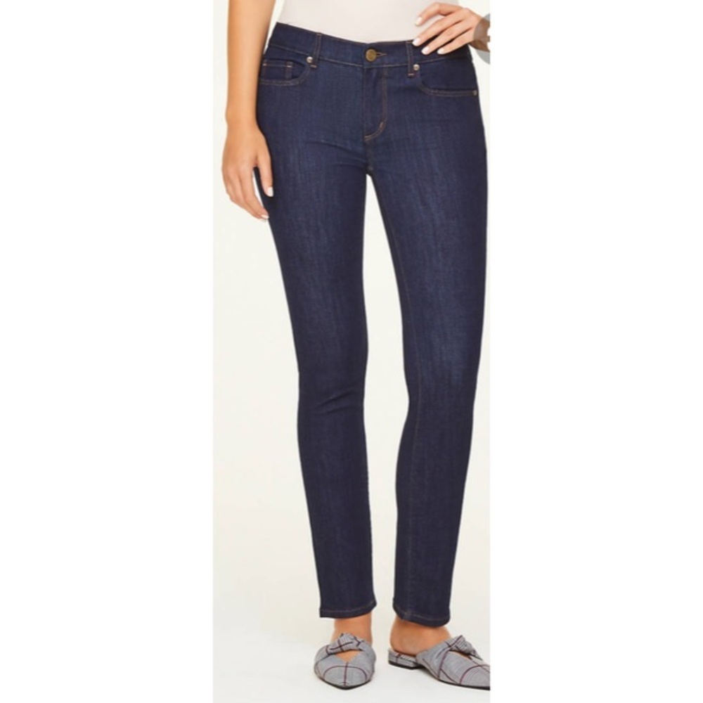 Curvy Skinny Jeans Dark Rinse Wash